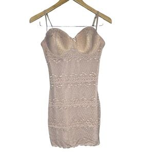 Skinnygirl Solutions bra B Cup slip beige Nude strapless or criss-cross